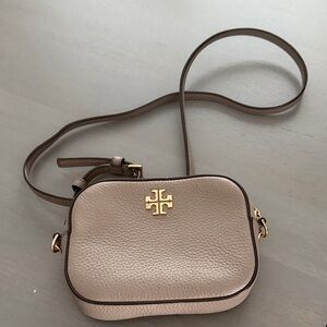 Tory Burch Beige Leather Crossbody Bag